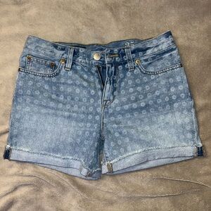 Worn Once J.Crew Indigo Laser Dot Denim Shorts